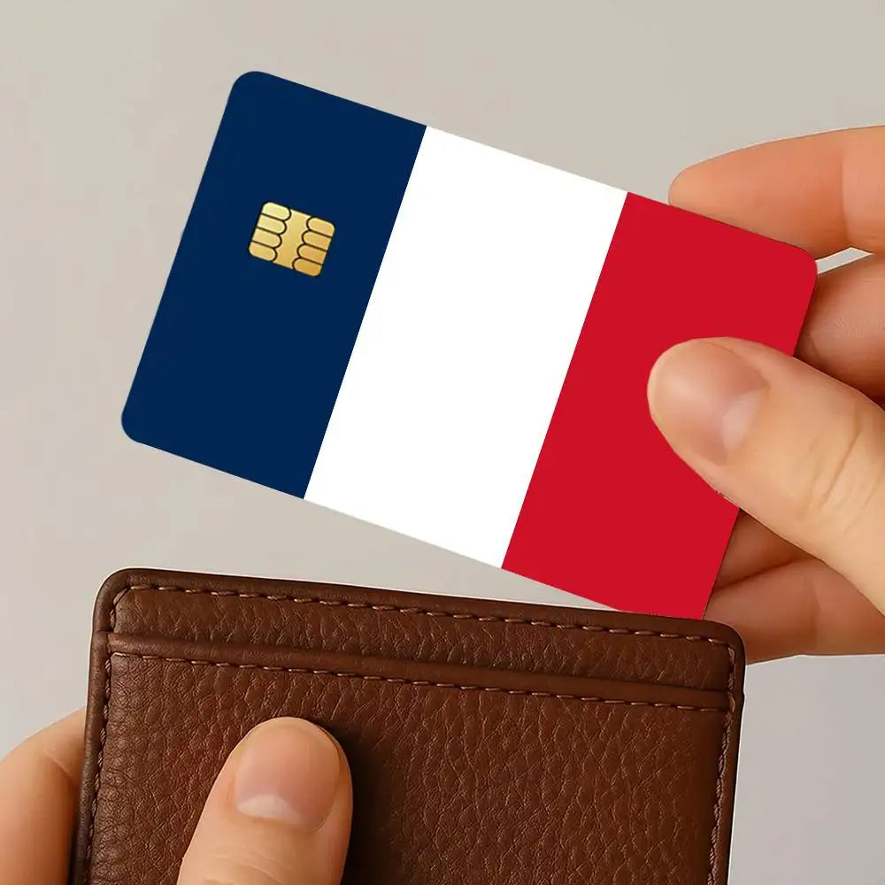 Flag France Credit Card Stickers Skin For Bank Bus Metro 4PCS Cover Film Gift