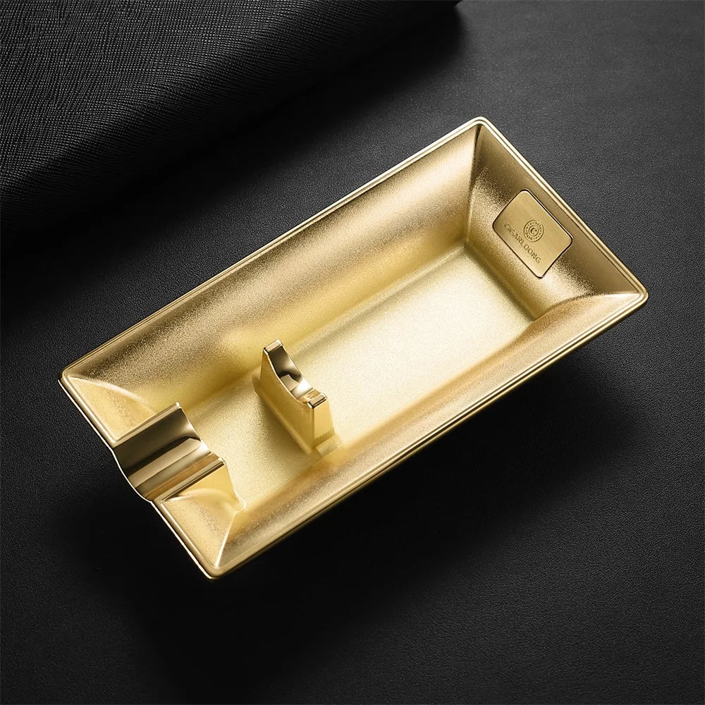 Cigar Ashtray Luxury Retro Large Caliber Holder Ash Tray Cigarette Tobacco Home Office Decoration Portable Single Slot CKA-1001