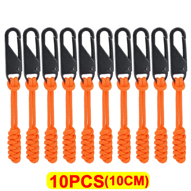 Universal Metal Zipper Pull Outdoor Bag Zipper Pull Head Umbrella Rope Woven Zipper Replaceable DIY Craft Sewing Tool Repair Kit