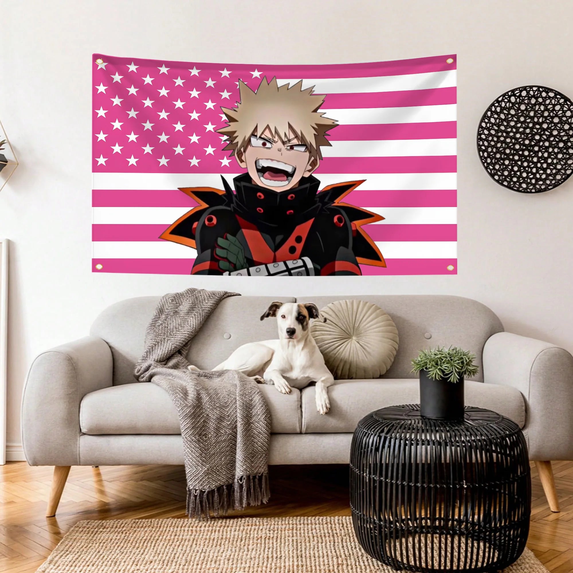 Home Decor Items Bakugo Katsuki Funny Flags Tapestry Wall Flag in Personal Design Bedrooms Room Y2k the Outdoor Decors Tapestry