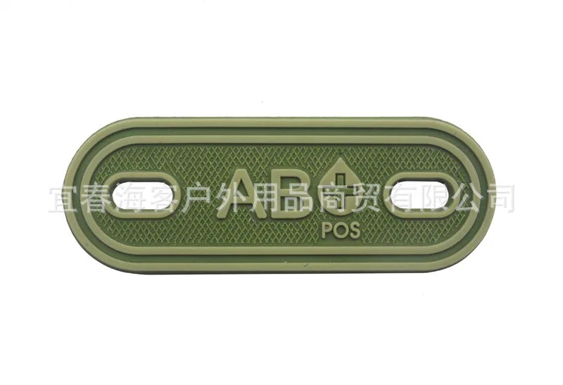 2PCS Shoelace Blood Buckle Charm PVC Tactical Bag Clothing Zipper Blood Tag Charm Military Patches Tactical Patch