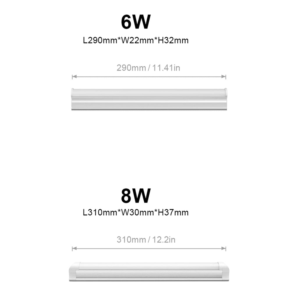 Aluminum LED Light Bar 220V 110V T5/T8 LED Tube 6W 8W LED Fluorescent Tube For Indoor Kitchen Lighting LED Lamp Bulb Wall Lamp