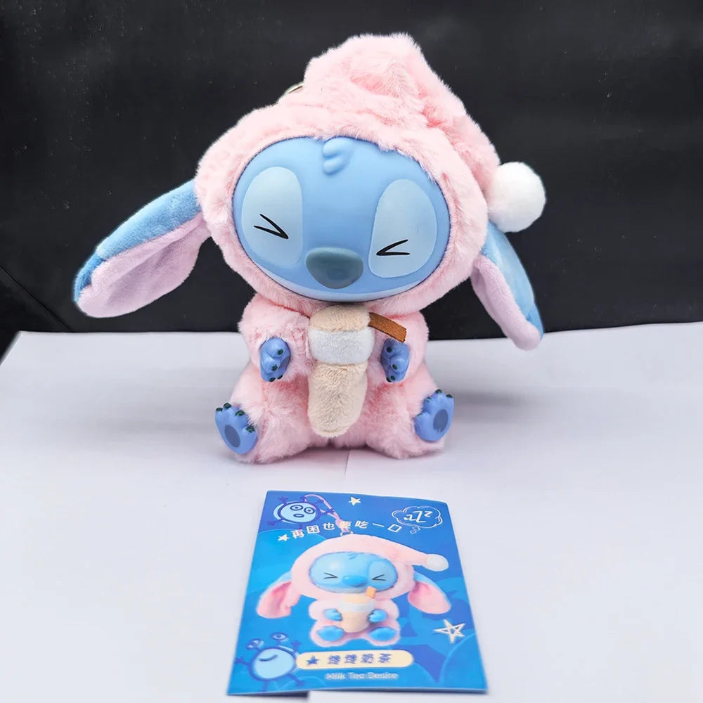 2026 Stitch Eat Something Before Sleep Series Blind Box Plush Dolls Pendant Cute Doll Ornament Mystery Box Surprise Toys Gifts