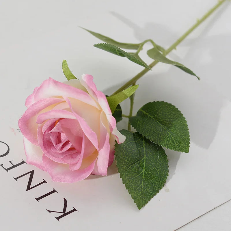 3/5/10/20pcs Silk Artificial Roses Flowers Bouquet Beautiful Fake Roses for Wedding Home Decor Fake Flowers Valentine's Day Gift