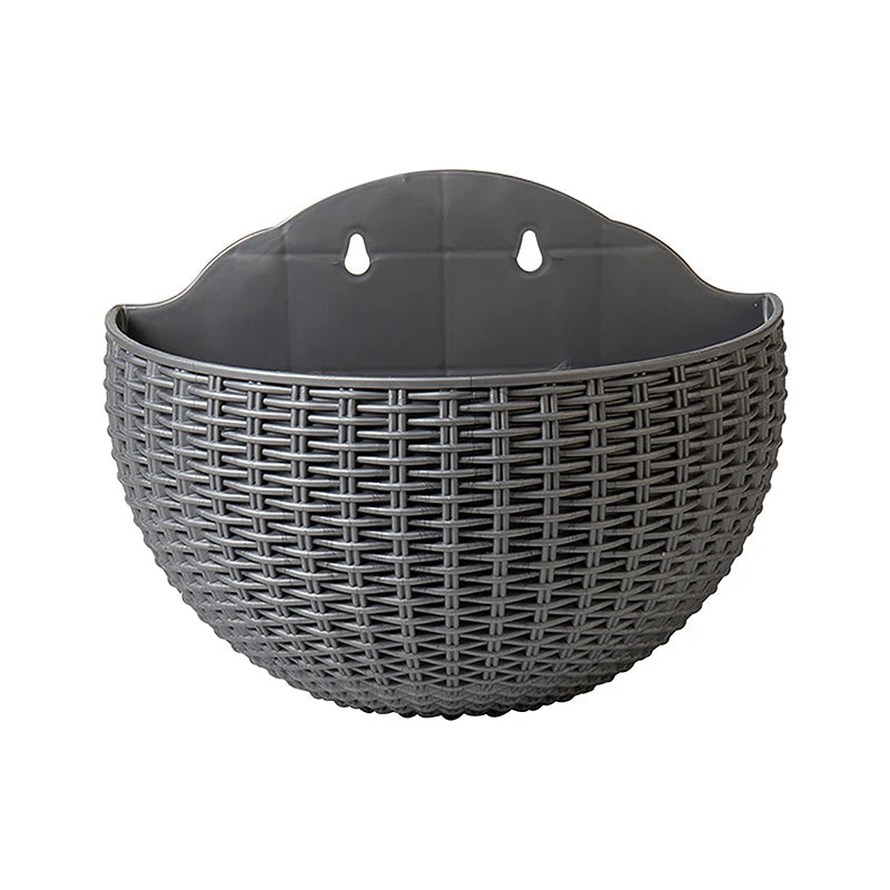 Flower Pot Exquisite Wall-mounted Plastic Wall Hanging Basket Flowerpot For Outdoor Garden Balcony Planter Bucket Home Decor New