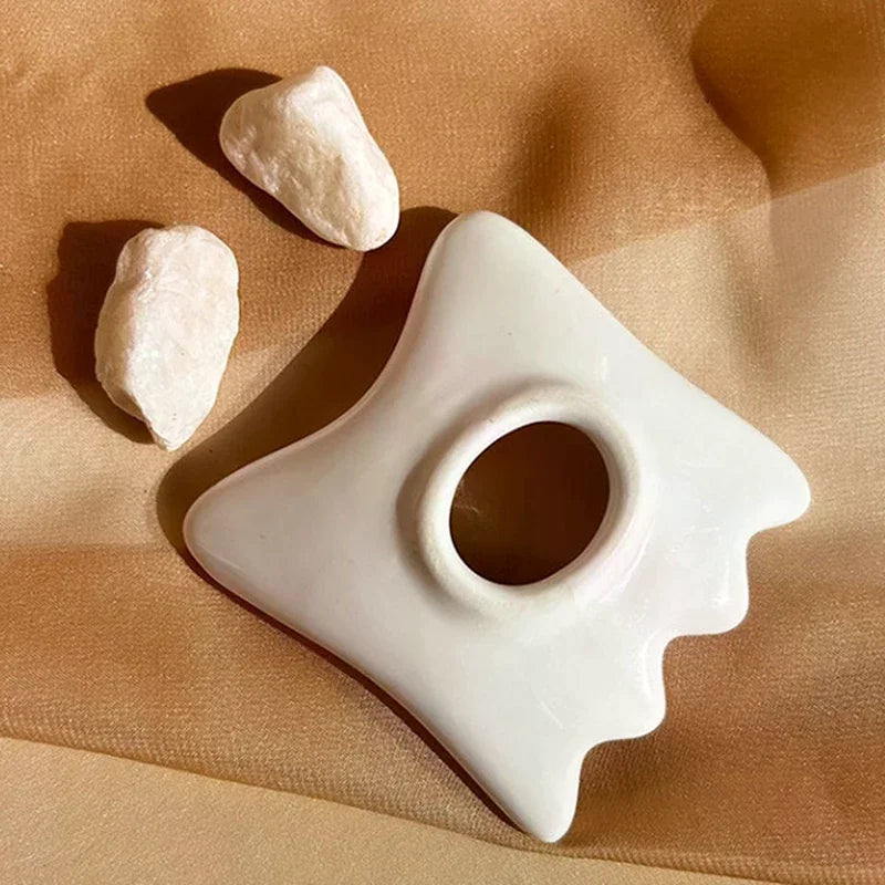 Ceramic Facial Scraping Tool Ceramic Gua Sha Board Anti Aging Facial Skin Care Reducing Dark Circles Removal Wrinkle