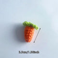 1pc Finished Handmade Knitted Fruit Pendant Crocheted Wool Strawberry Orange Bag Car Key Ring Pendant Handbag Charms Gifts