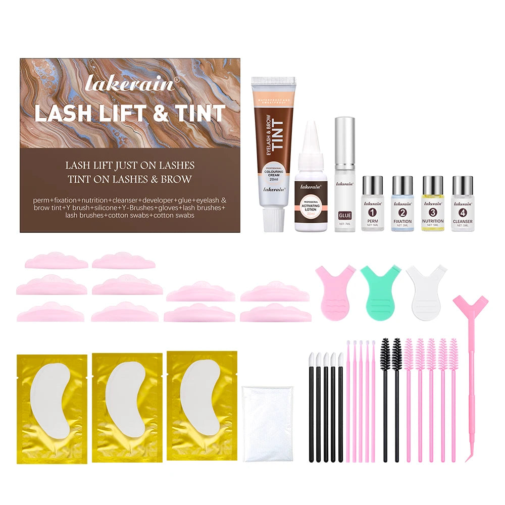 Professional Eyelash Perm &amp; Tint Kit Black Brown Eyebrow