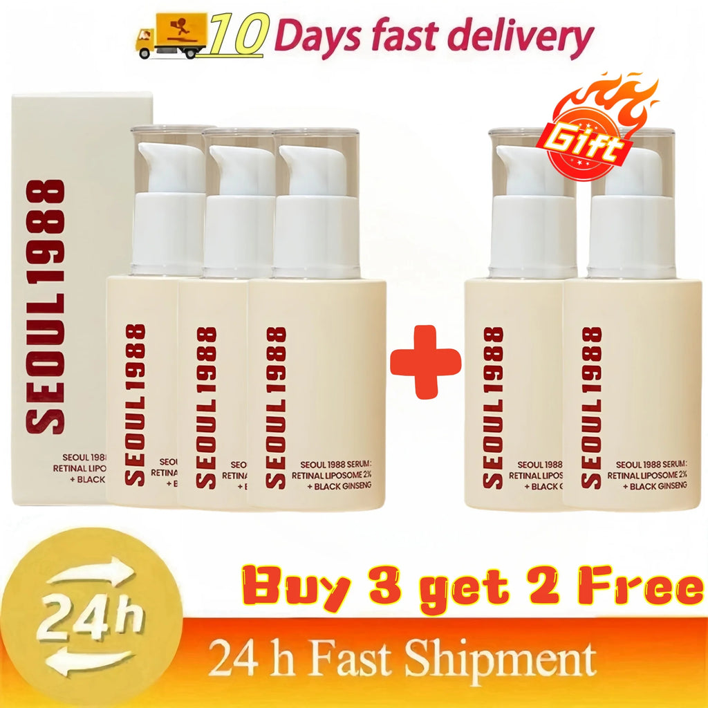 Korean SEOUL 1988 Serum Black Ginseng 2%Retinal Anti Aging Wrinkle Firming Pores Brightening Nicotinamide Balancing Skin Care
