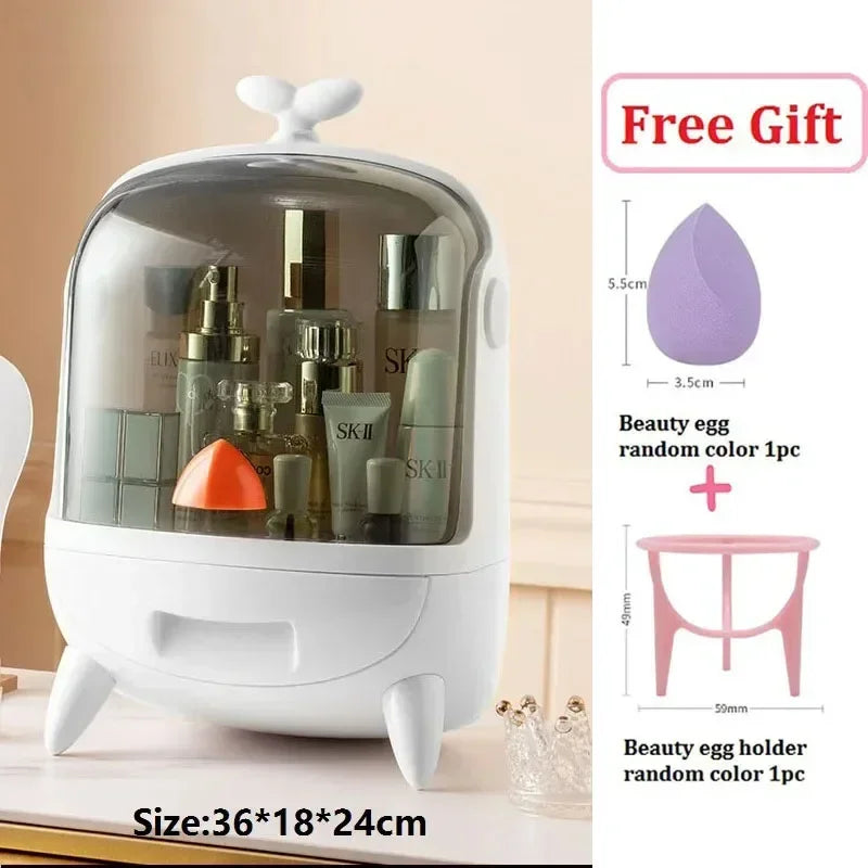Cosmetic Storage Box Home Large Capacity Desktop Dustproof Dressing Table Lipstick Skin Care Luxury Storage Box Makeup Organizer