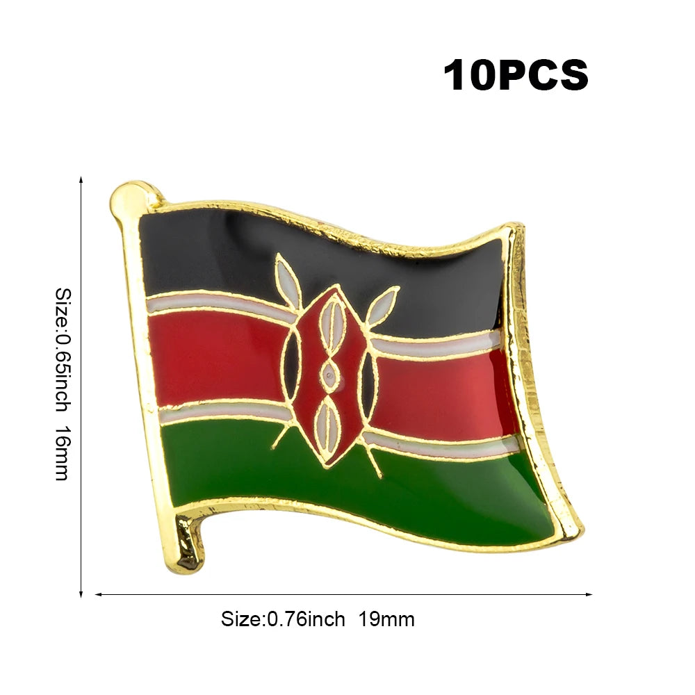 10pcs a lot   Flag Laple Pin Badge Brooch Cambodia Canada Czech Rep. Zimbabwe Kuwait Croatia Kenya Kazakhstan Haiti