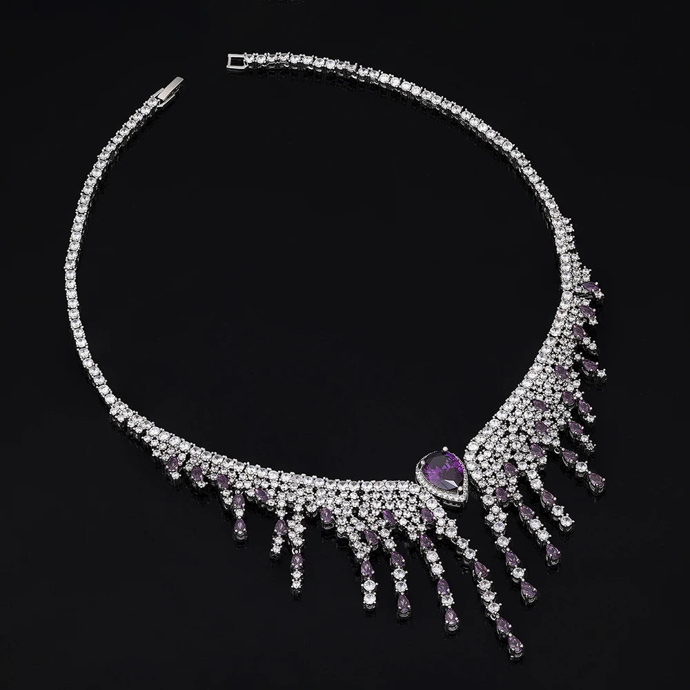 4-Piece Bridal Wedding Jewelry Set Women's