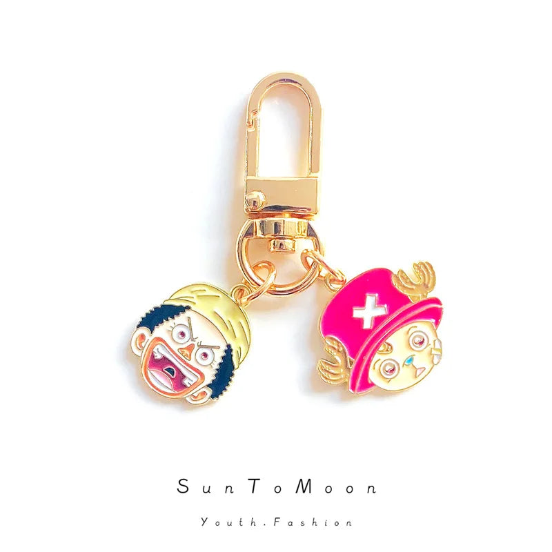 ONE PIECE Keychain Monkey D. Luffy Nami Anime Peripherals Bluetooth Headset Charm Delicate Fashion Toy Jewelry Gift for Friends
