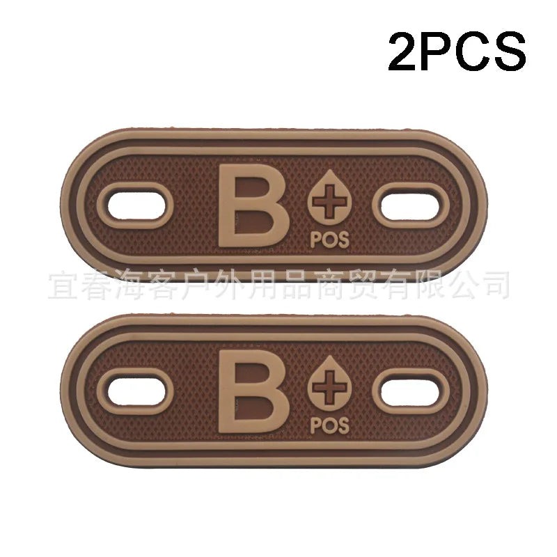 2PCS Shoelace Blood Buckle Charm PVC Tactical Bag Clothing Zipper Blood Tag Charm Military Patches Tactical Patch