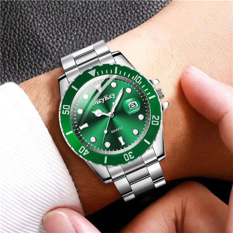 Luxury Large Dial Men Business Watches Fashion Calendar Men's