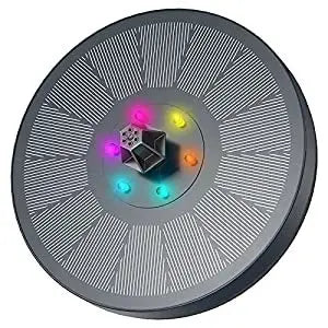 3W/3.5W solar fountain with LED lights, creative DIY fish pond decoration, suitable for garden bird bath, pond, swimming pool