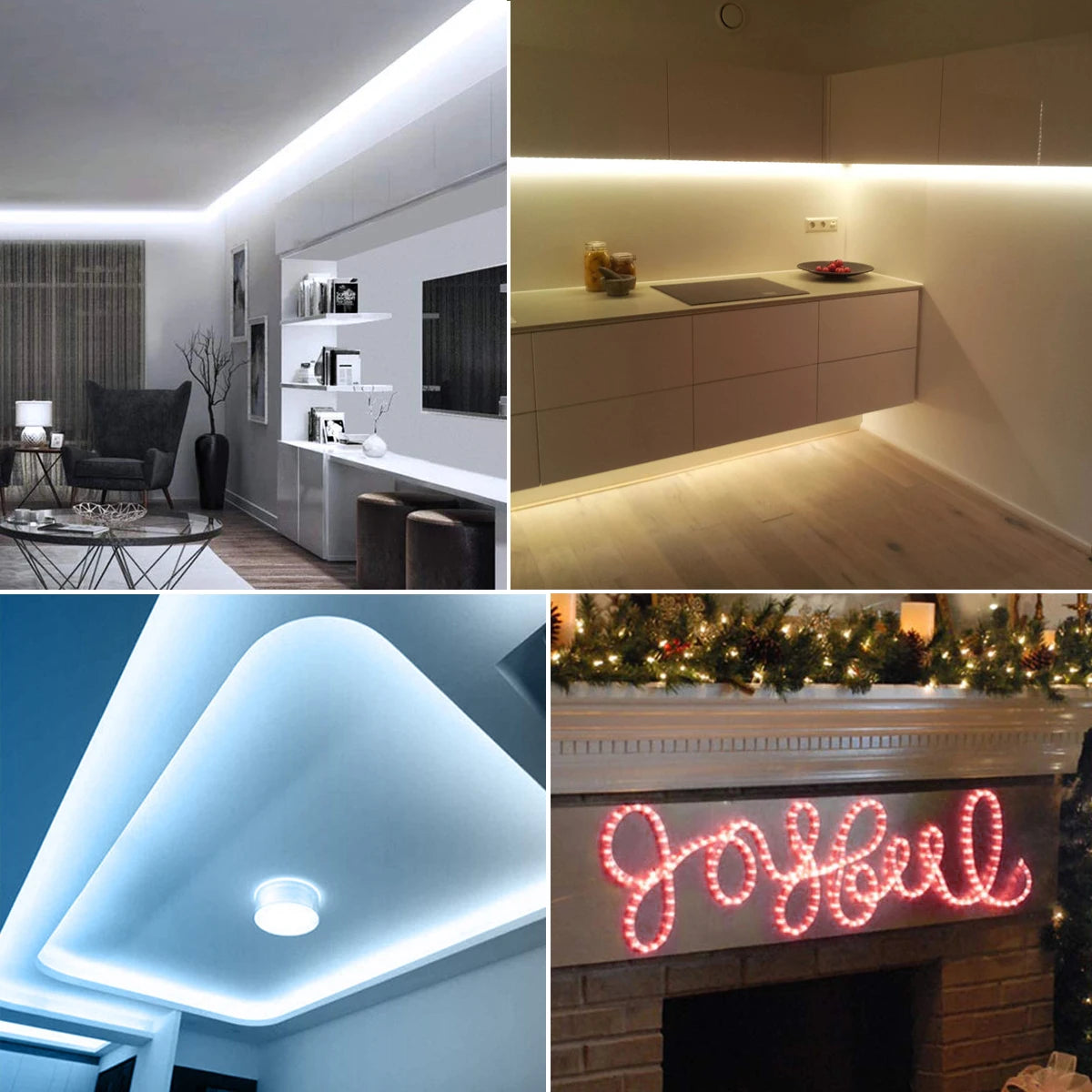 Kitchen Light LED Strip COB Under Cabinet Lights 20m 15m 10m 5m 3m 2m EU Plug 220V US Plug 110V Closet Lamp Home Decor