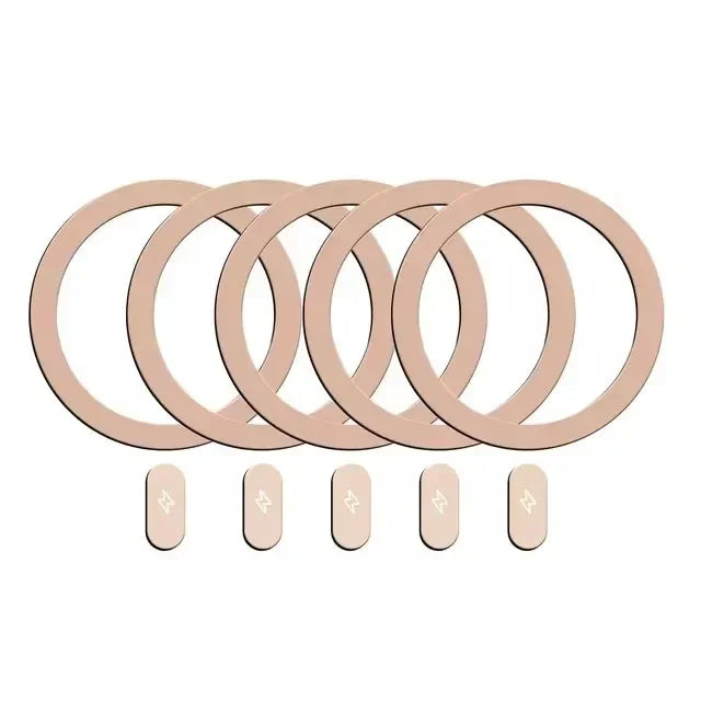 1-5Pcs Universal Metal Plate Ring for Magsafe Magnetic Wireless Charger Iron Sheet Sticker Car Phone Holder for IPhone 14 15 16