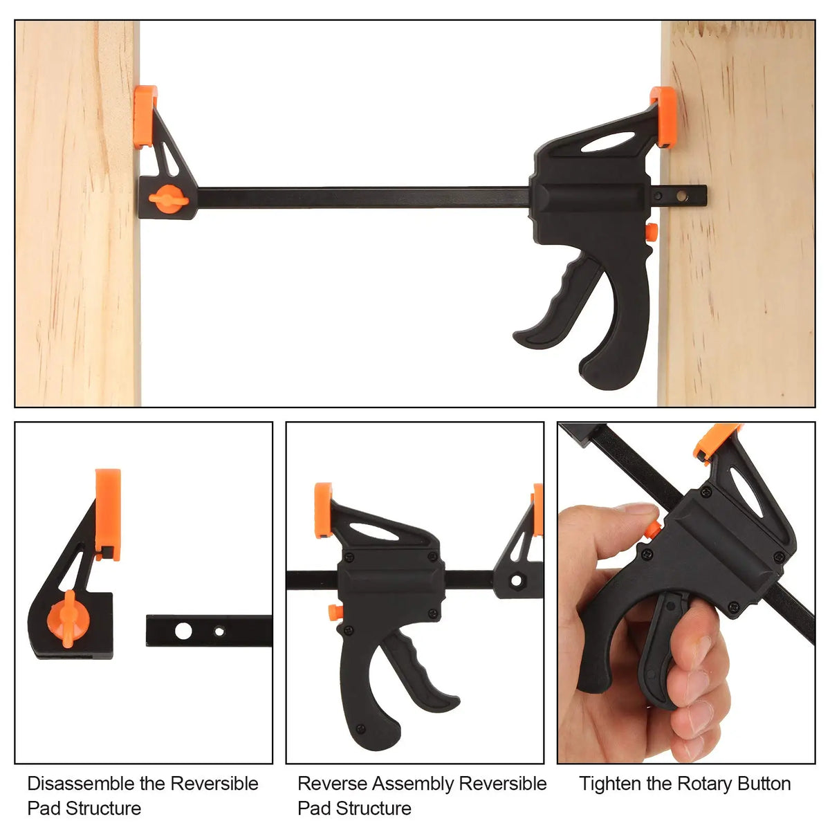 5/2pcs Woodworking Work Bar 4 Inch Clamp Clip Set