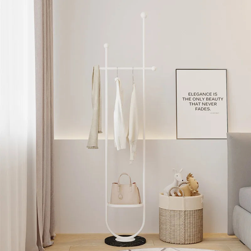 Portable Floor Clothes and Hat Rack