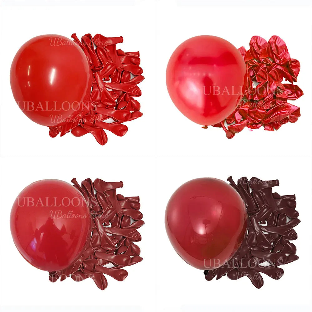 10/30/50Pcs Red Balloons Dark Wine Red Garnet Burgundy Latex