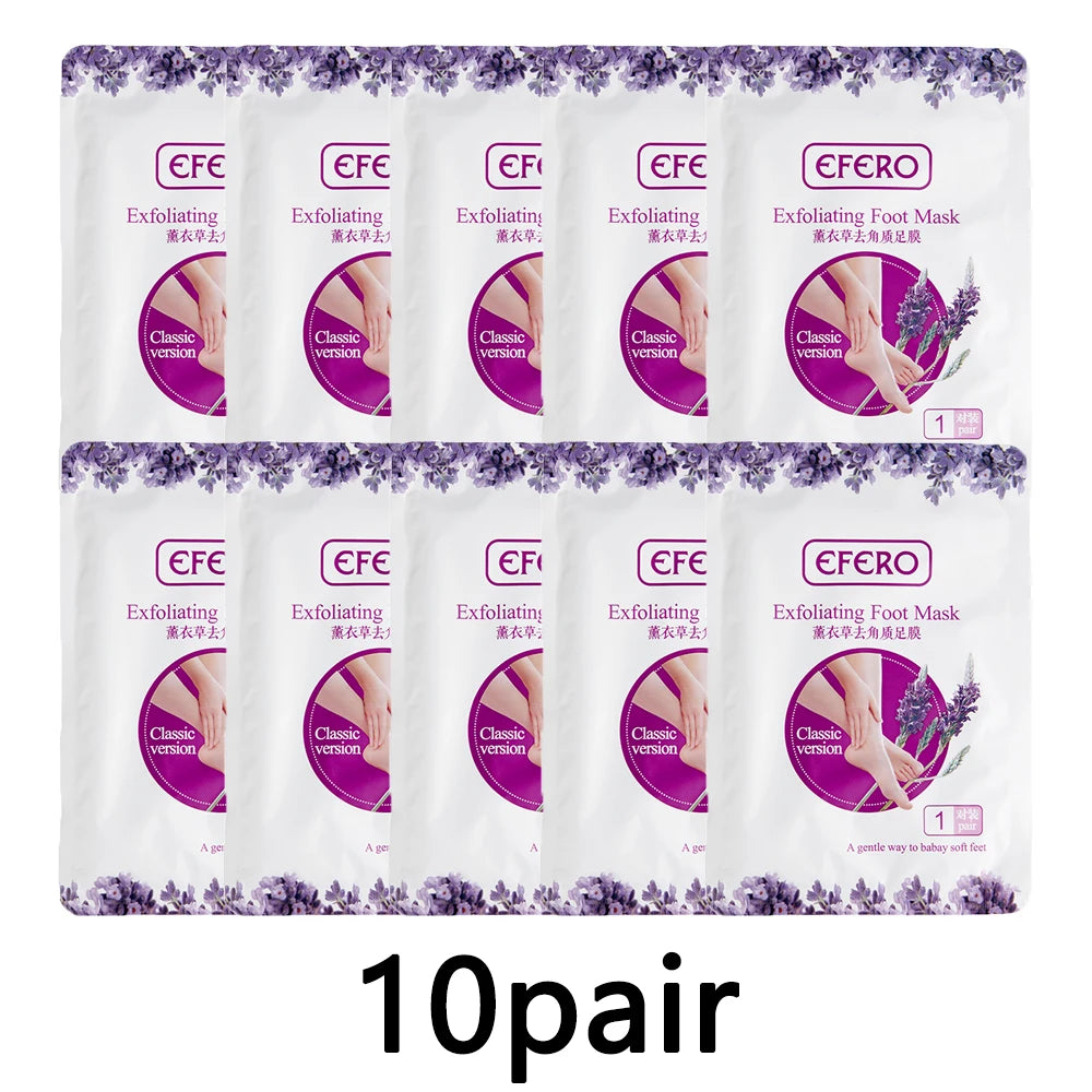 1-10Pcs Exfoliating Foot Mask Foot Spa Pedicure Socks Removing Dead Skin Whitening Heels Peeling Anti Cracked Foot Skin Care