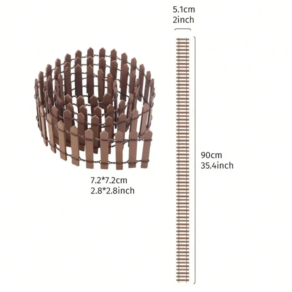 1PC Mini Wooden Fence Miniature Fence For Fairy Garden