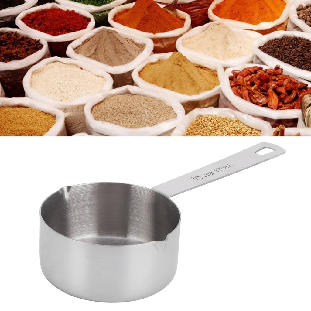 Baking Measuring Spoon 304 Stainless Steel Measuring Cup Scoop with Scales Kitchen Supplies Baking Measuring Spoon Measuring Cup