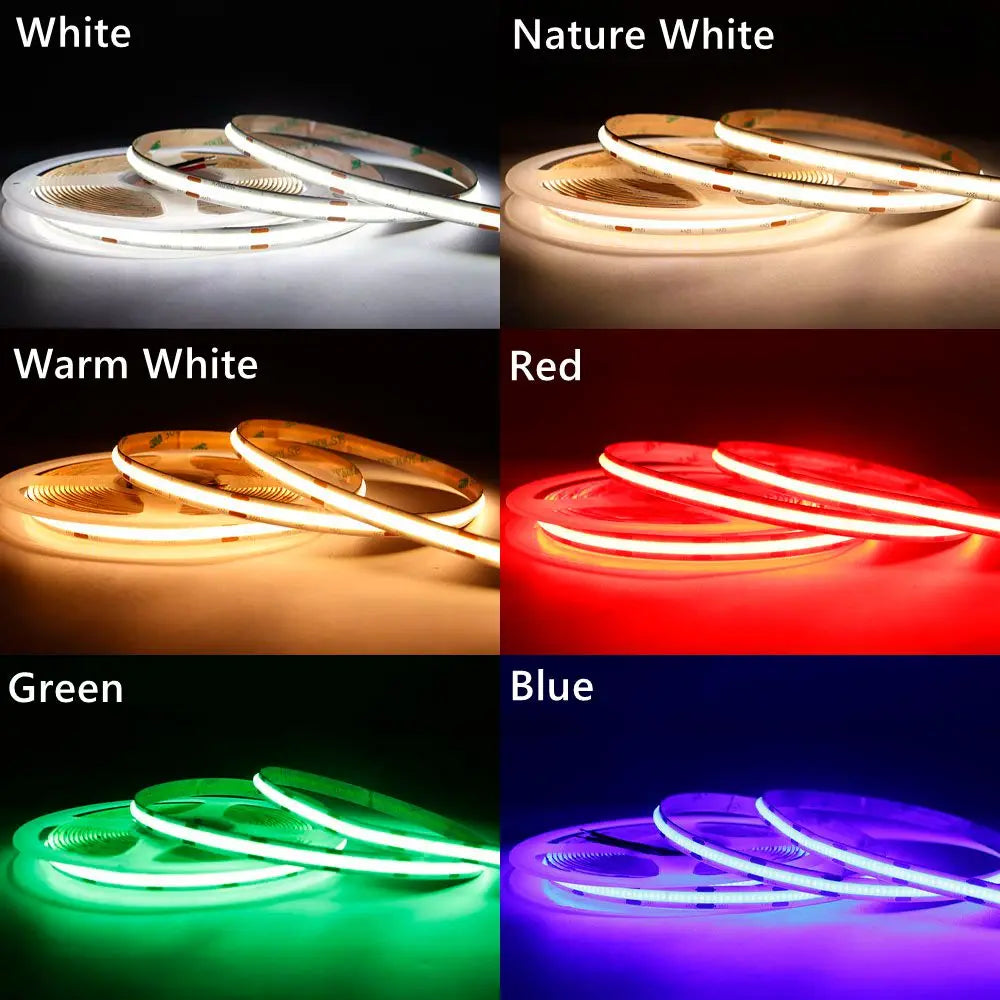 COB LED Strip Light High Density Flexible FOB COB