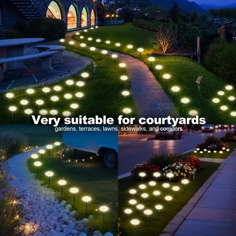 Solar Outdoor Garden Lawn Pilot Leds Light Waterproof Courtyard