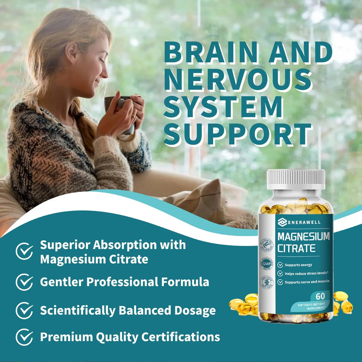 Magnesium Citrate Capsules 500 Mg - Maximum Absorption for