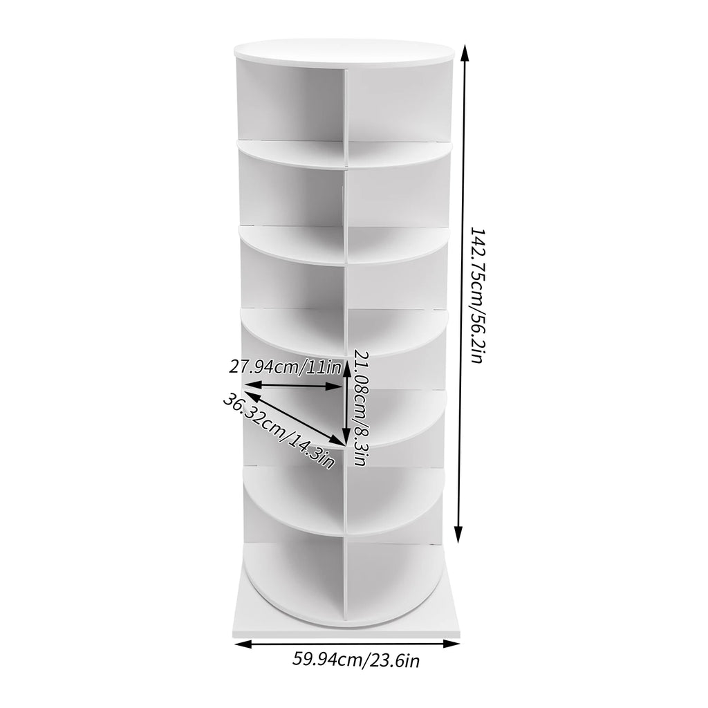 6-Tier 360-Degree Rotating Shoe Rack