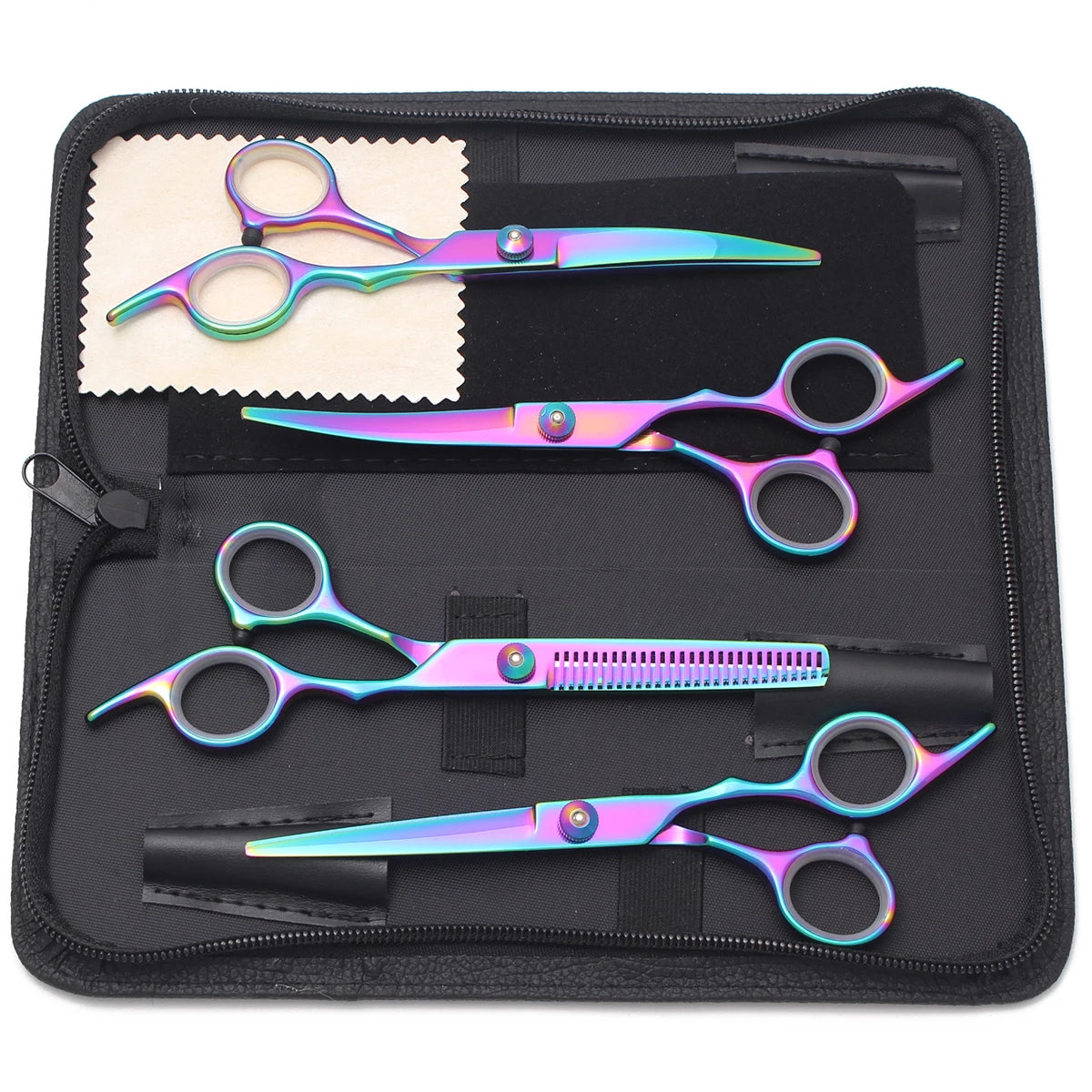 Dog Grooming Scissors 6" JP Stainless Pet Hairdressing Scissors Cutting Scissors Thinning Shears Comb Curved Scissors Z3001