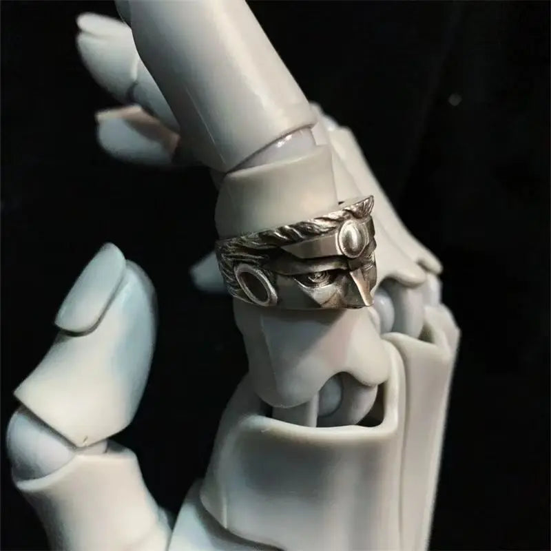 Anime JoJos Killer Queen Arrows Cosplay Ring Unisex Metal Gothic Adjustable Opening Rings Jewelry Accessories Xmas Gift