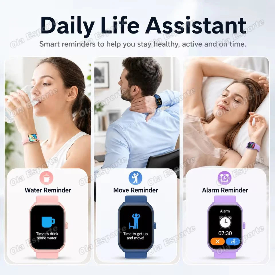 Smart Watch Men 2.01'' AMOLED Screen Waterproof Multiple Sport