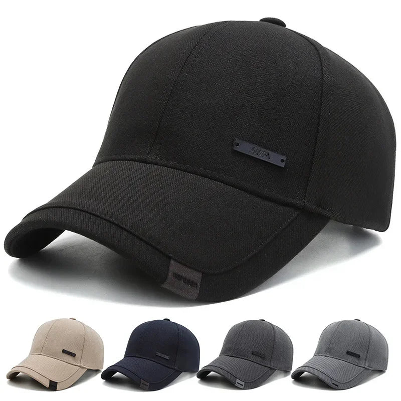 Spring and Summer Baseball Caps for Middle - Aged and Elderly Men - Sun - Shading and Protection Simple Casual  Adjustable