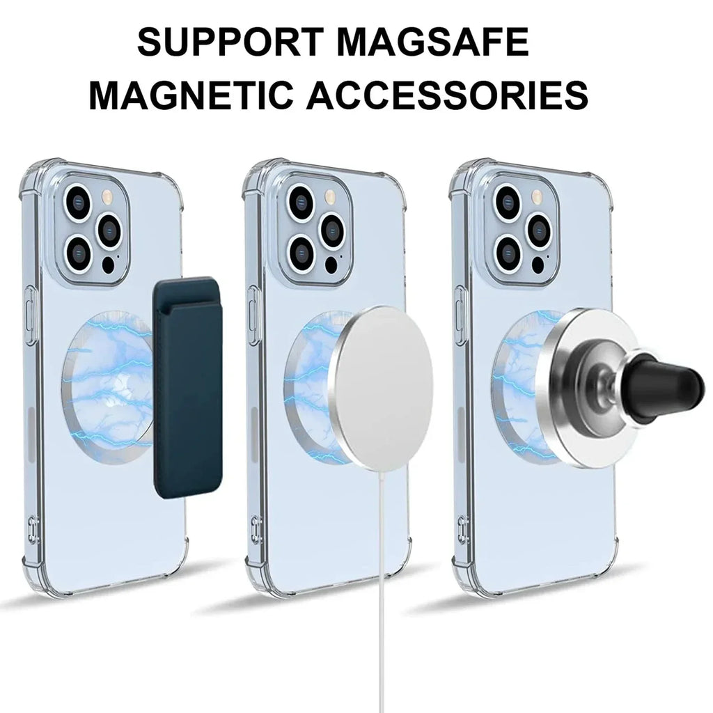 Universal Magnetic Phone Holder Metal Plate Ring For Magsafe Wireless Charger Stainless Steel Iron Sheet Sticker For iPhone pro
