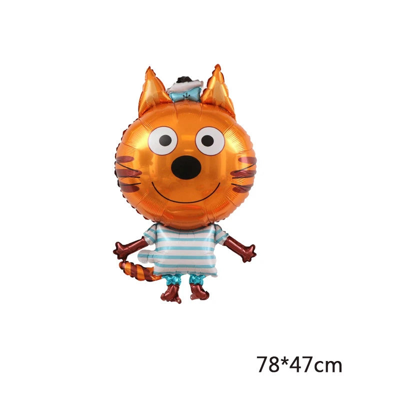 INS Kid E Cats theme Mihao Cat Cookie Candy Pudding Happy birthday party decoration Music pet animals foil balloon Kid-E-Cats