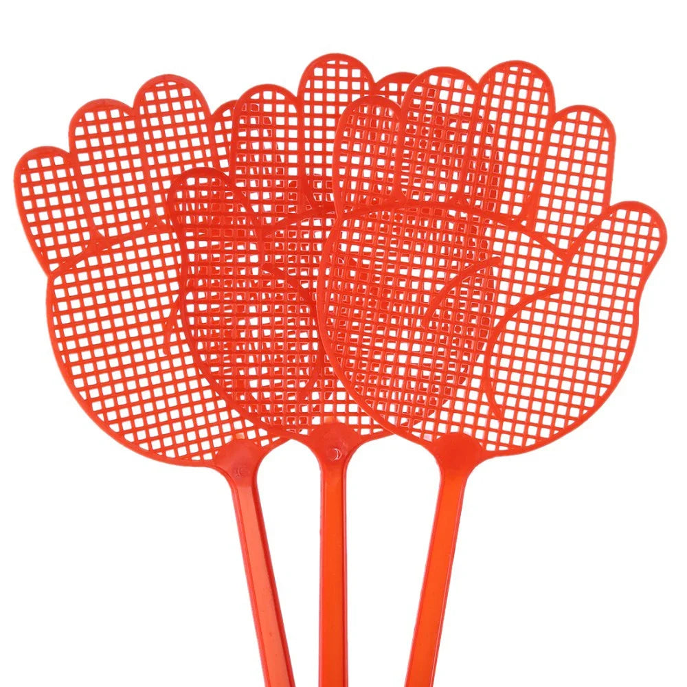 Fly Swatters Cute Palm Pattern Plastic Flyswatters Mosquito Pest Control Insect Killer Home Kitchen Accessories Random