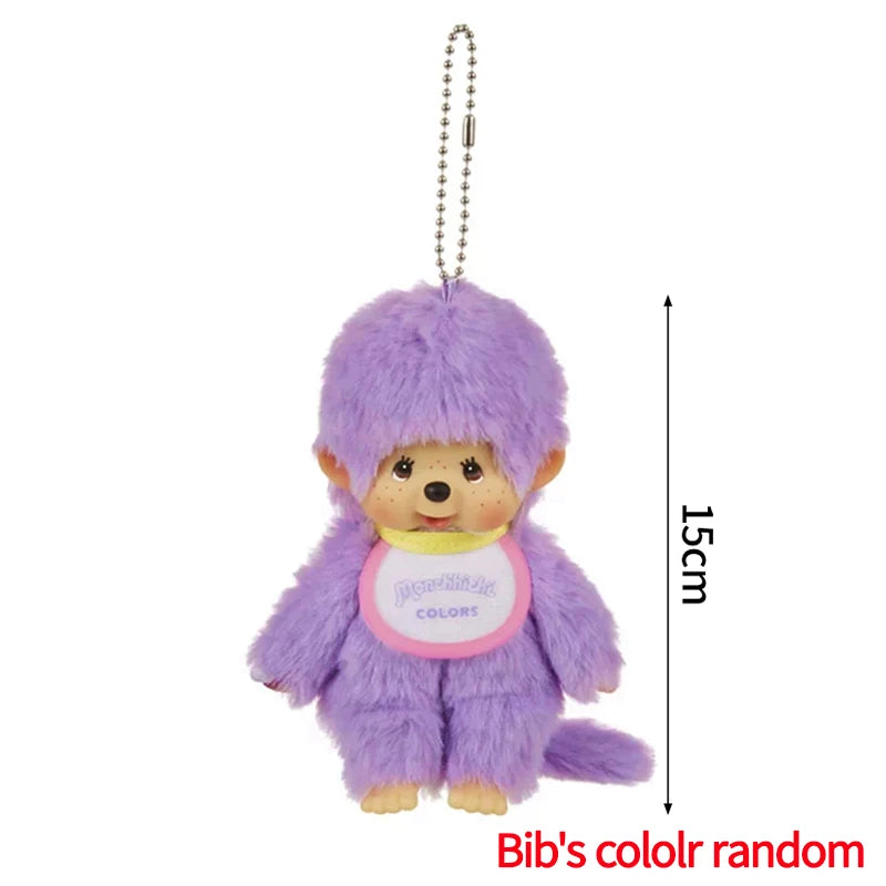 Monchhichi Keychain Kawaii Keychains for Bags Monchhichi Doll Hanging Pendants Children's Day Birthday Gift 몬치치