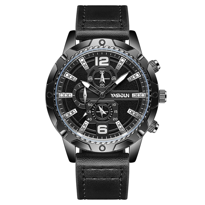 Reloj Hombre Fashion Men Watches Casual Leather Strap Quartz