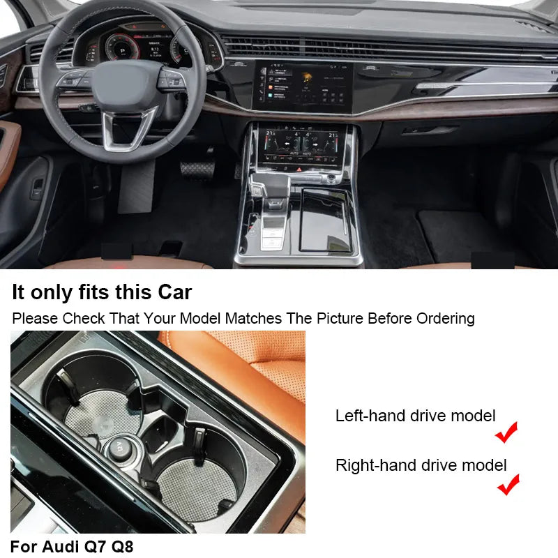 For Audi Q7 2020-2025/ Audi Q8 2017-2025 Car Wireless Charger with Expansion Cable Dual Port Type-C Fast Charging Adapter
