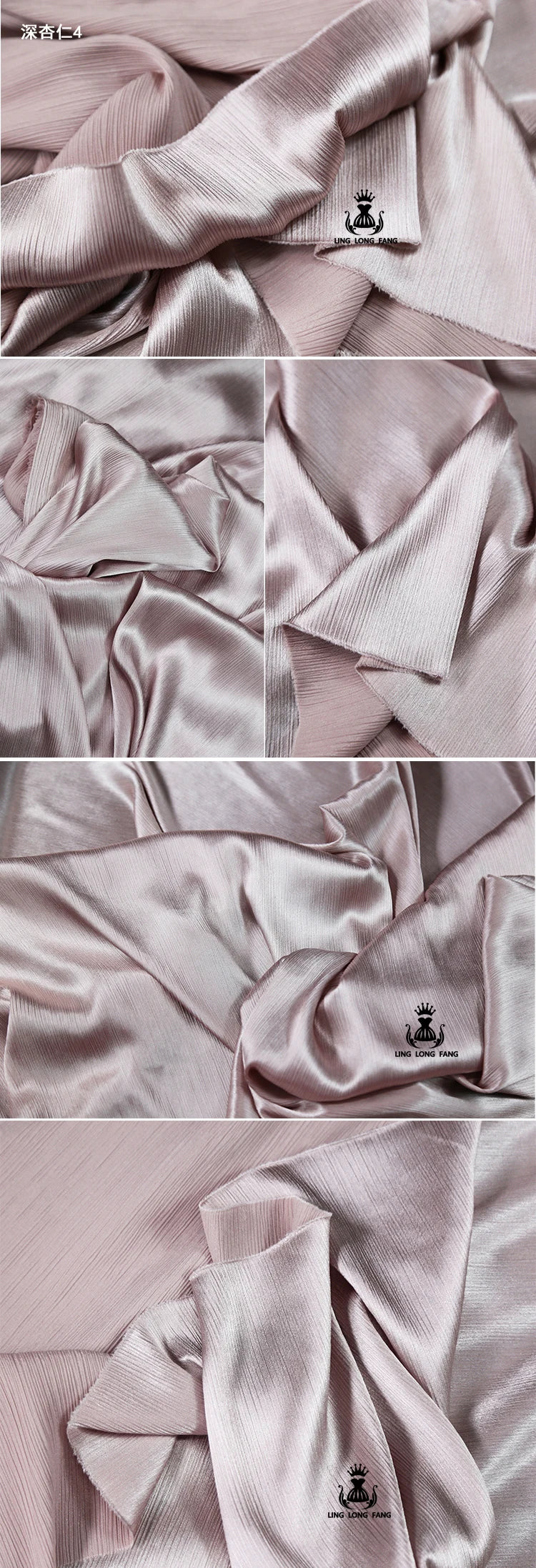 High End Glossy Texture Satin Fabric Smooth Imitation Acetate Silk Fabric Cheongsam Dress Designer Fabric Sewing Accessories