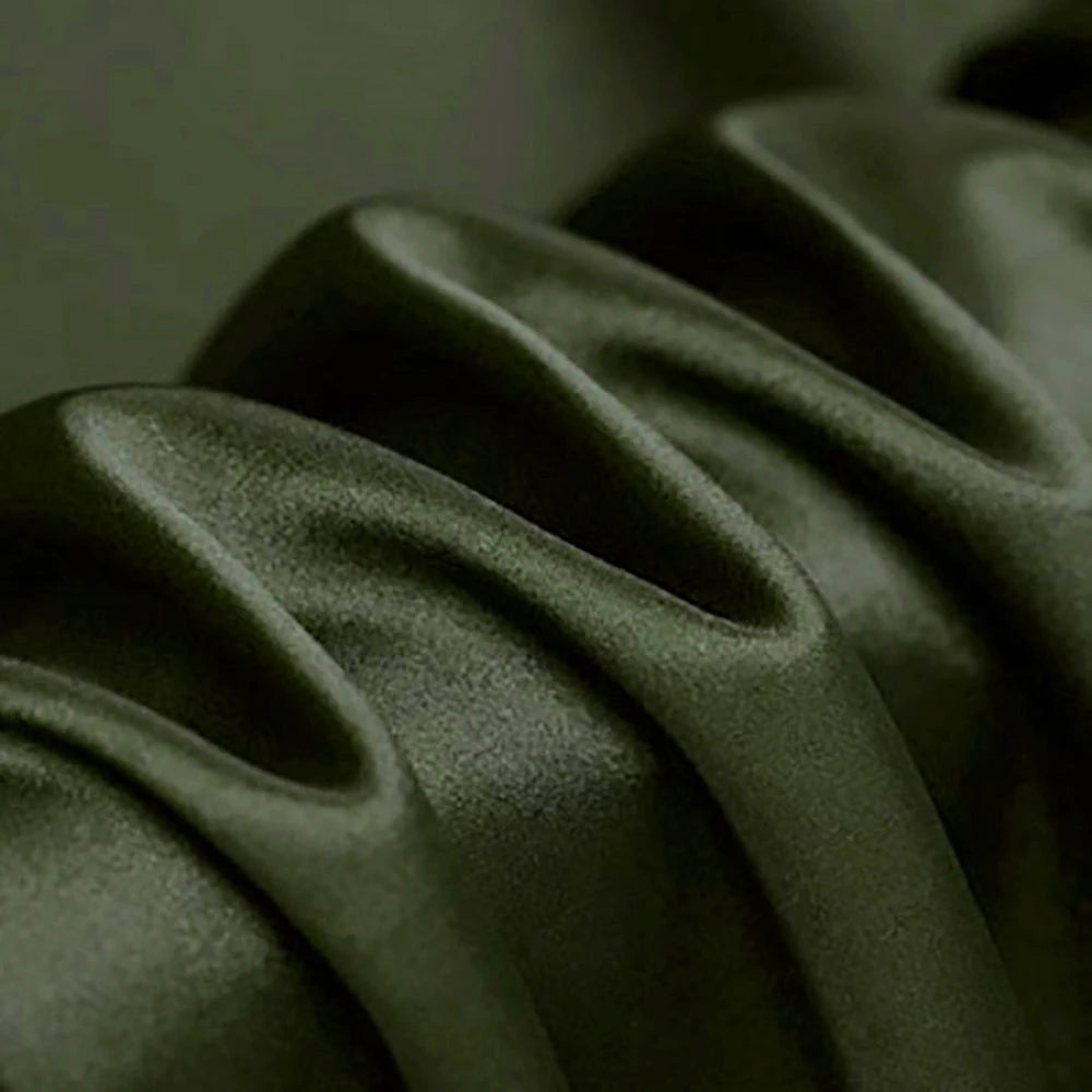 CISULI Pure Silk Stretch Satin Fabric,16momme,Width 140cm,Silk Lycra,Shirt and Dress Cloth Material