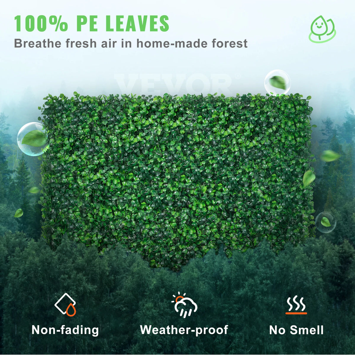 Succebuy Artificial Boxwood Panel 24pcs 20x20/24x16 in Boxwood