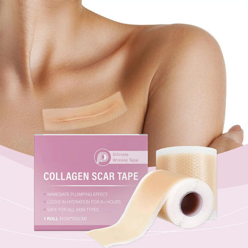 1 Roll Silicone Scar Sheets 4cmX150cm Self-Adhesive Scar Cover Tape Reusable and Effective Skin Care Strips Collagen Scar Tape