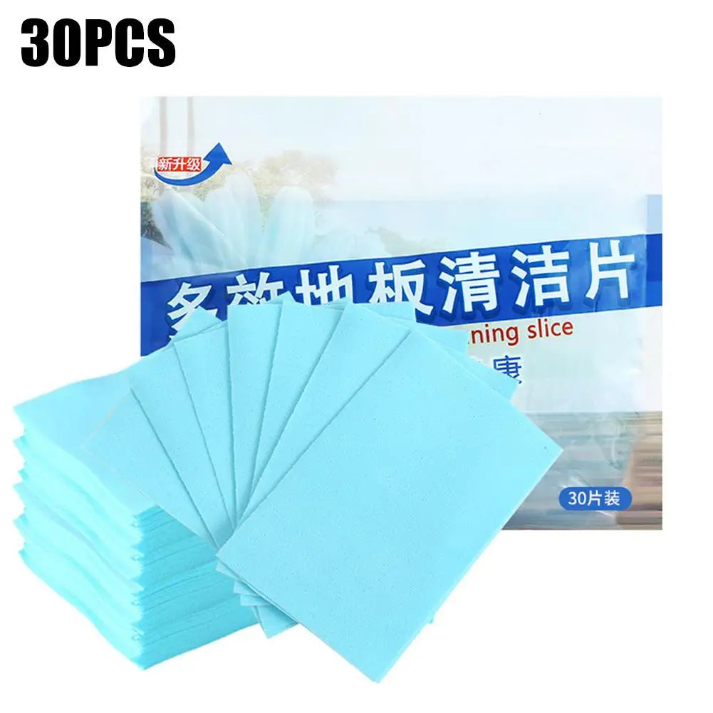 30pcs Water Soluble Floor Cleaning  Sheet Mopping The Floor Wiping For Wooden Floor Tiles Toilet Household Cleaning