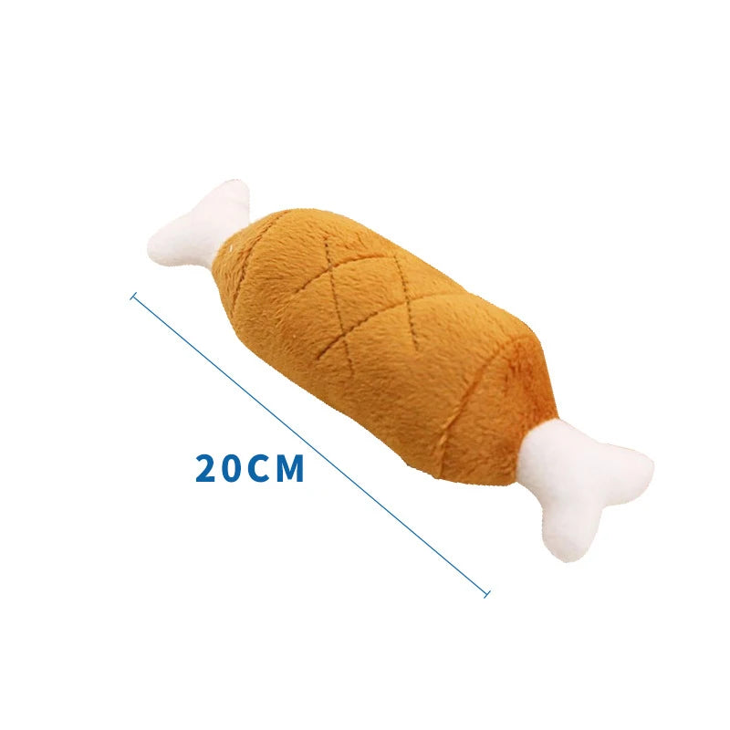 Dog Squeaky Toy Chicken Legs Bone Shape Pet Dog Plush Toy for Small Medium Large Dogs and Cats juguetes para perros