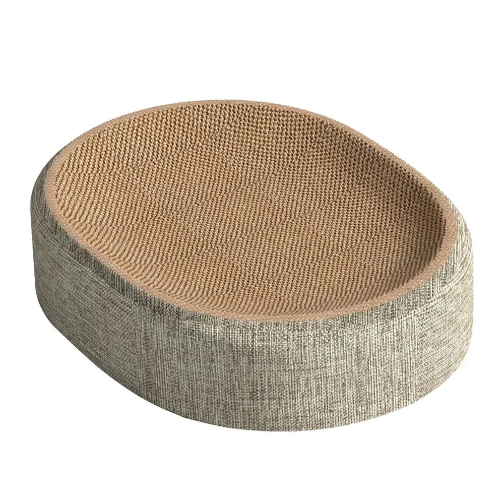 16.14x12.2x3.93 Sturdy Pet Sleeping Mat For Indoor Cat Bed 2 in 1 Scratcher Mat Cat Bed Oval Cat Scratcher Pad