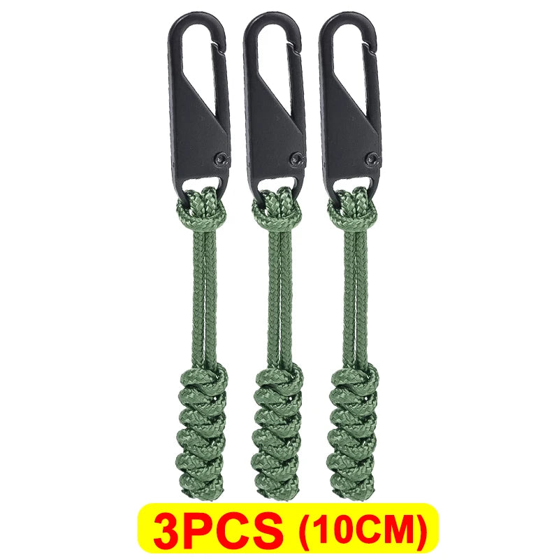 Universal Metal Zipper Pull Outdoor Bag Zipper Pull Head Umbrella Rope Woven Zipper Replaceable DIY Craft Sewing Tool Repair Kit
